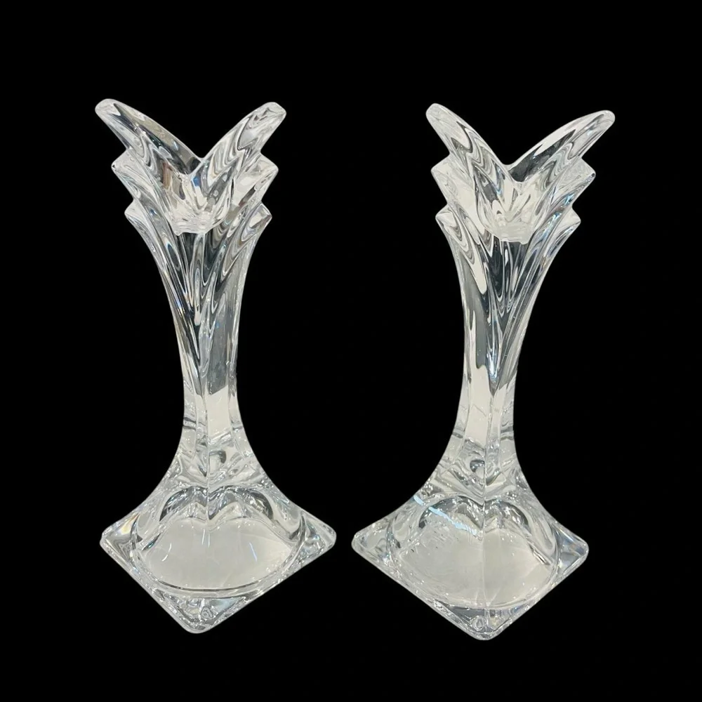 Set Of 2 Clear Crystal 
